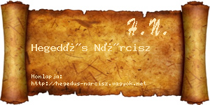 Hegedűs Nárcisz névjegykártya