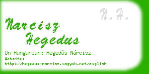 narcisz hegedus business card